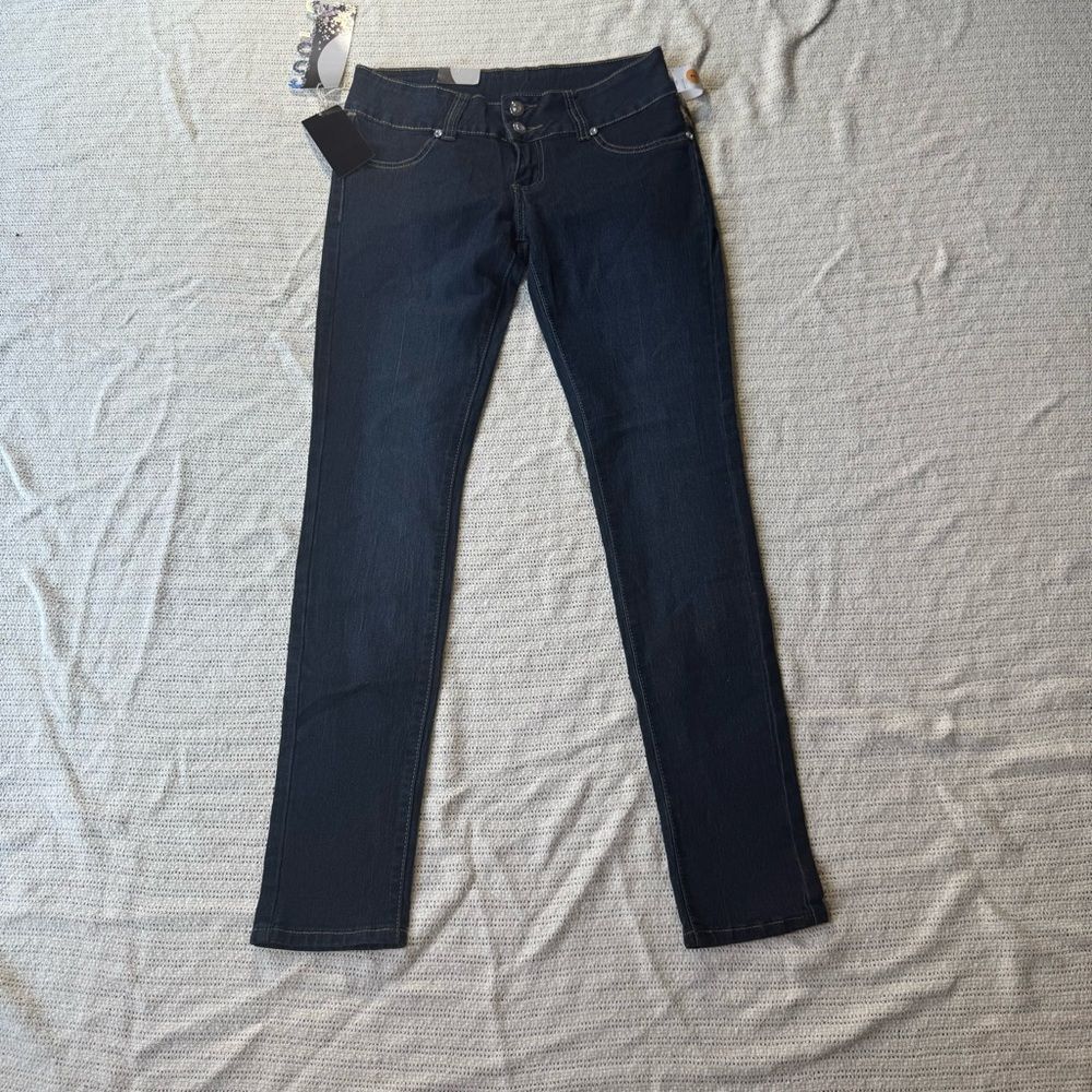 NWT Cool G Butt Lift Jeans 7 Junior Y2K Faux Fur Animal Print Gem Pockets Bratz